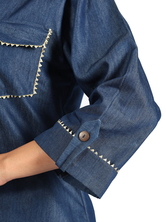 Pathani Denim Co-ord set