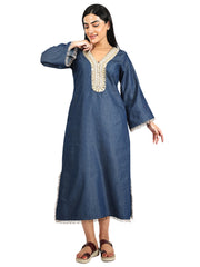 Denim Kaftan Dress