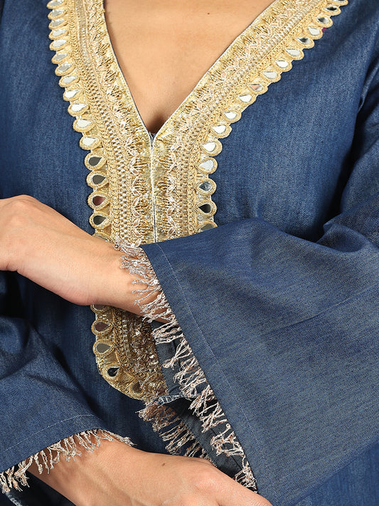 Denim Kaftan Dress